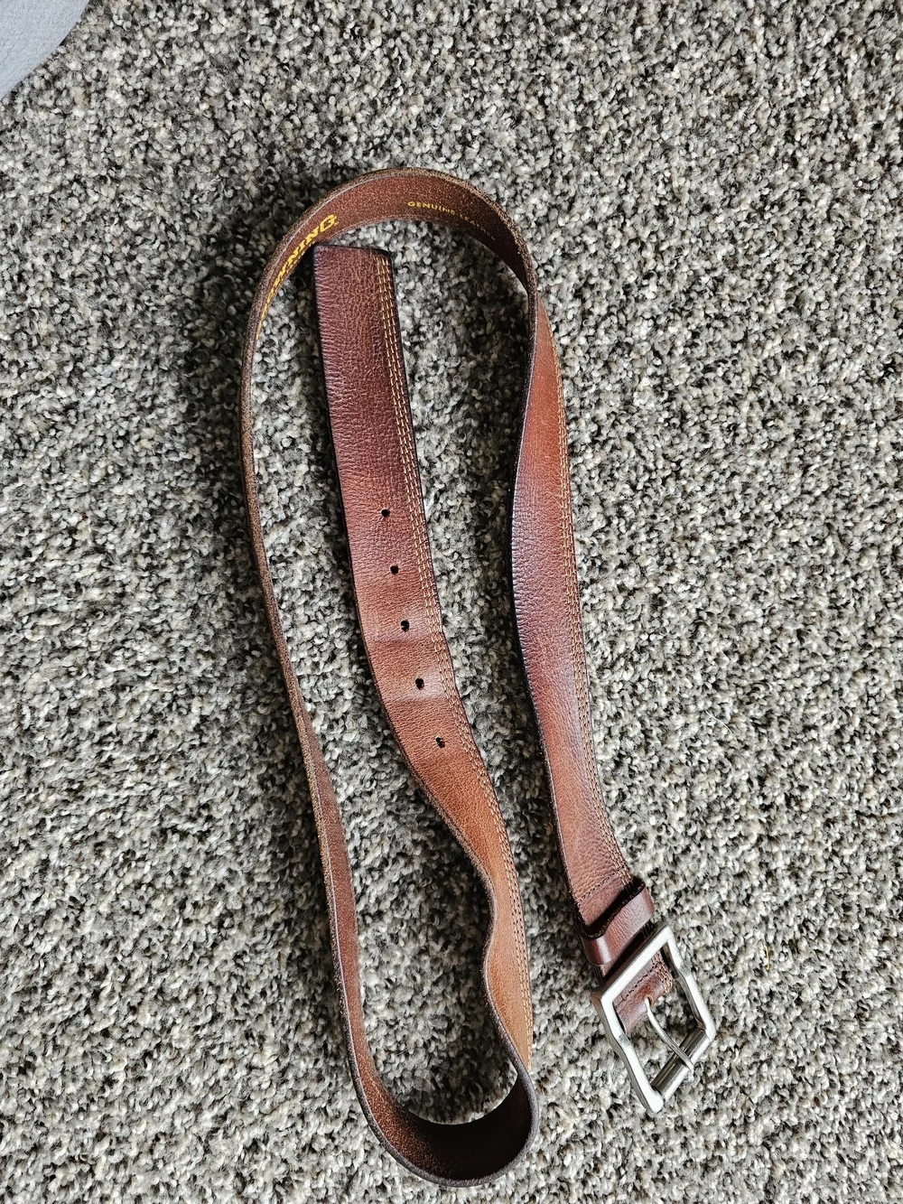 Browning brand men's genuine leather belt, likely model number 20009/200, design